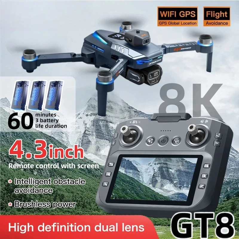 Drone Rc Folding - Original GT8 Drone 8K Professional Dual