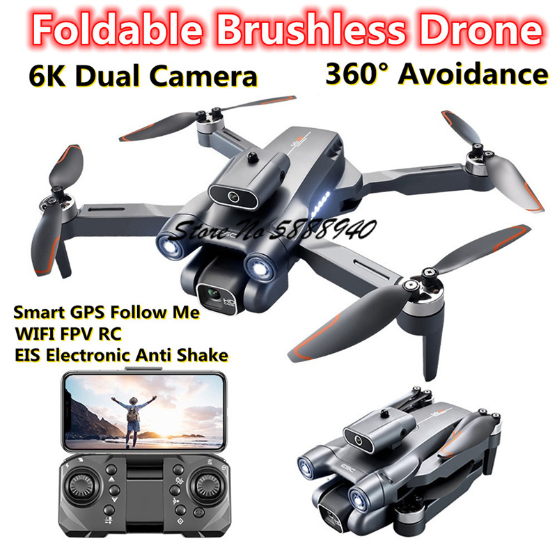 Drone S1S Rc Quadcopter - 6K Optical Flow Brushless Folding Remote