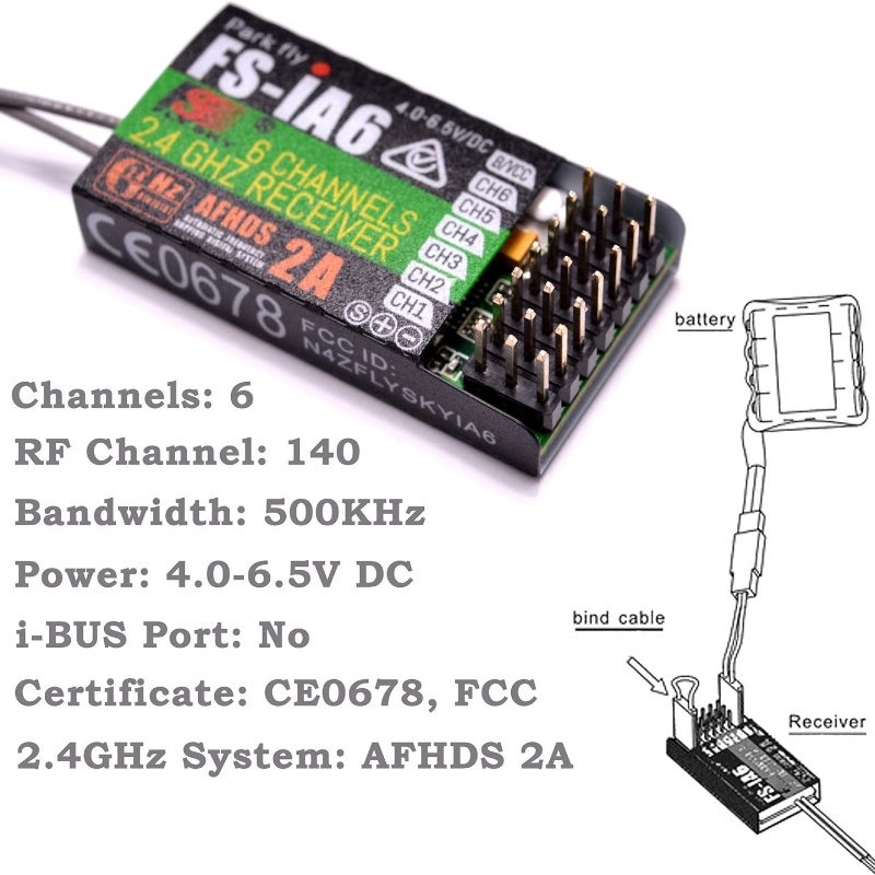 Flysky FS-IA6 Receiver 6CH Dua - Drone Rc Battery recension och pris