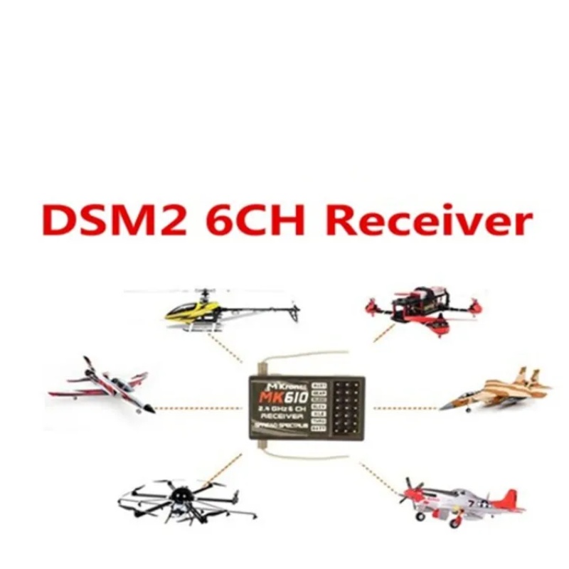 DSM2 MK610 AR6100 2.4G 6CH RC  - Drone Rc Battery recension och pris