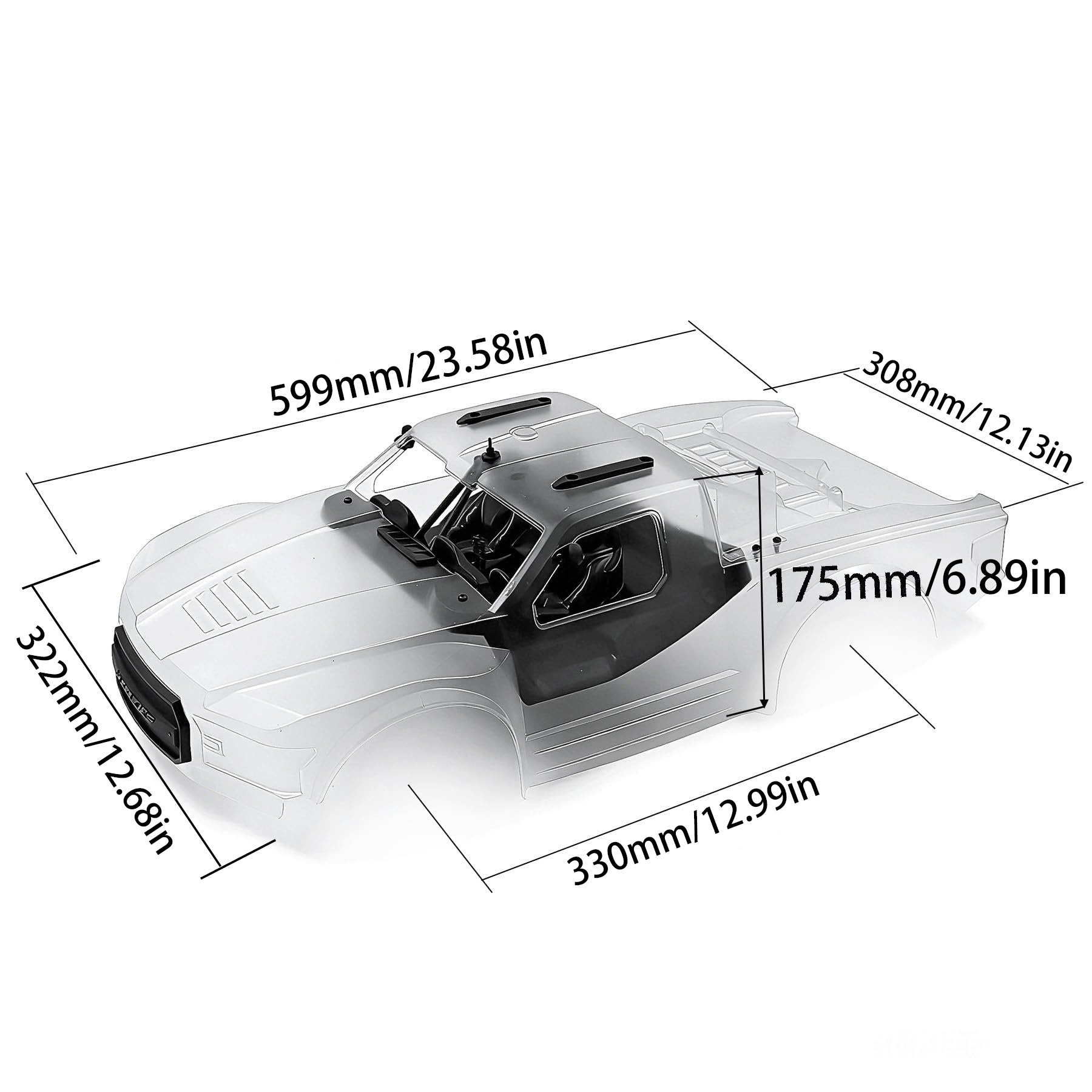 1:10 Short Course Truck PC Bod - Rc Car Body Shell recension och pris