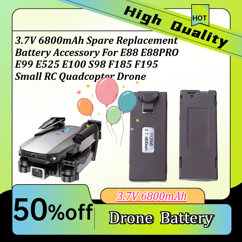 3.7V 6800mAh Spare Replacement - Drone E88 Rc Quadcopter recension och pris
