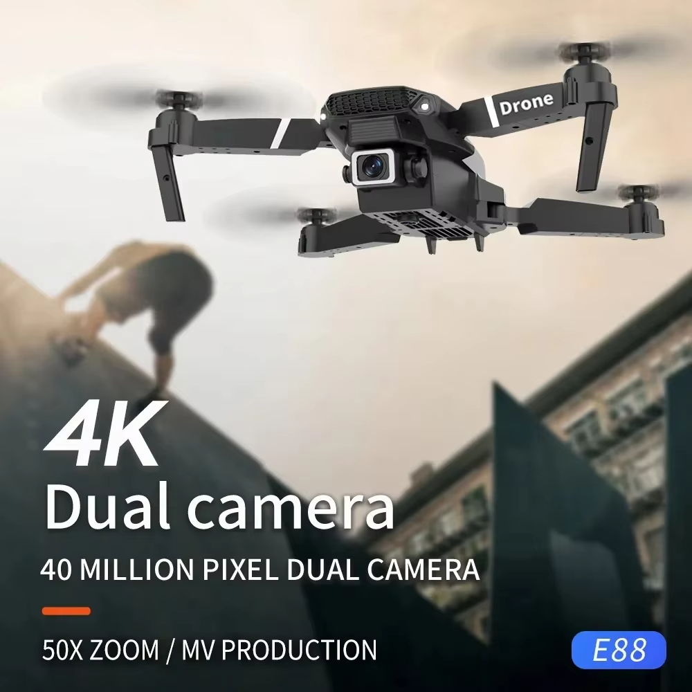 2026 Professional 6K Wide Angl - Drone E88 Rc Quadcopter recension och pris