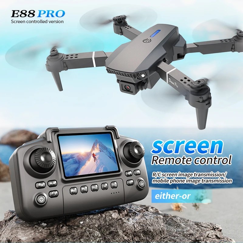 E88 PRO Drone with screen 4K H - Drone E88 Rc Quadcopter recension och pris